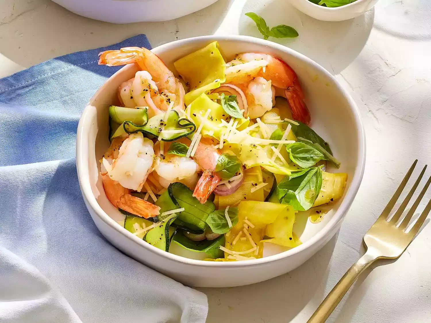 Summer Squash Salad with Shrimp