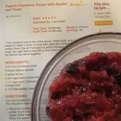 Superb Cranberry Sauce with Apples and Pears