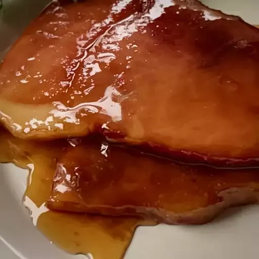 Easy Tasty Ham Steaks with Maple Glaze for Two