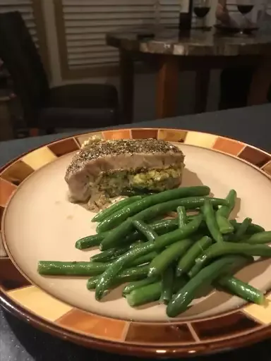 Pesto Stuffed Pork Chops