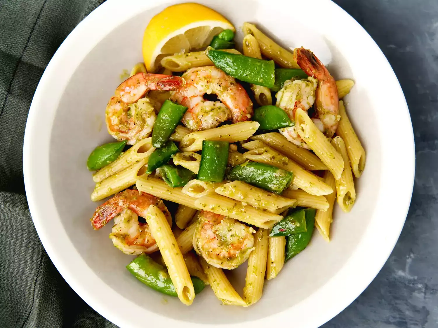 Shrimp Pesto Penne