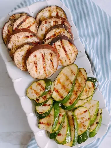 Grilled Eggplant and Zucchini