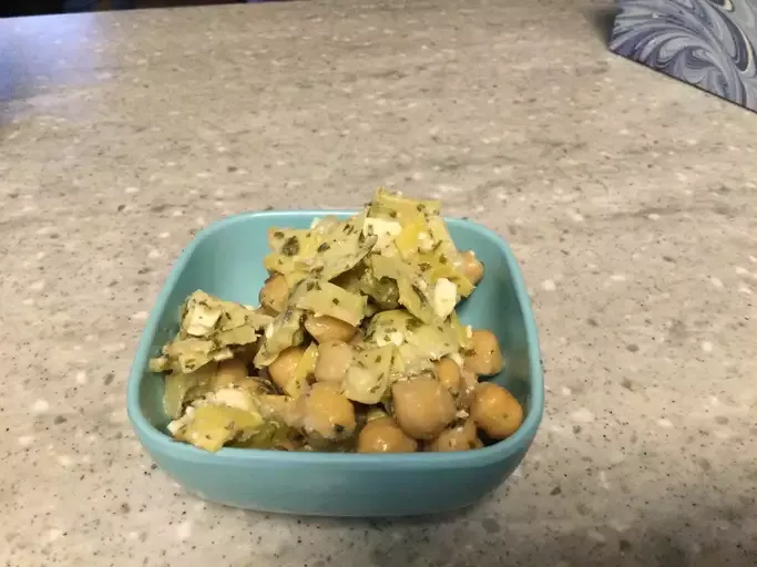 Chickpea, Artichoke, and Feta Salad