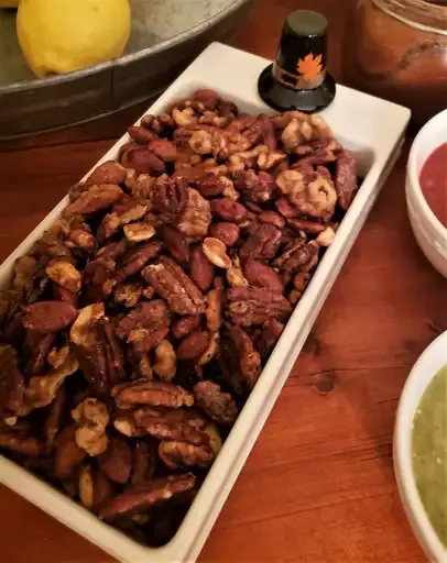 Sweet, Salty, Spicy Party Nuts