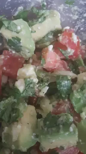 Cilantro, Avocado, Tomato, and Feta Salad