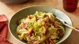 Fried Cabbage with Bacon, Onion, and Garlic