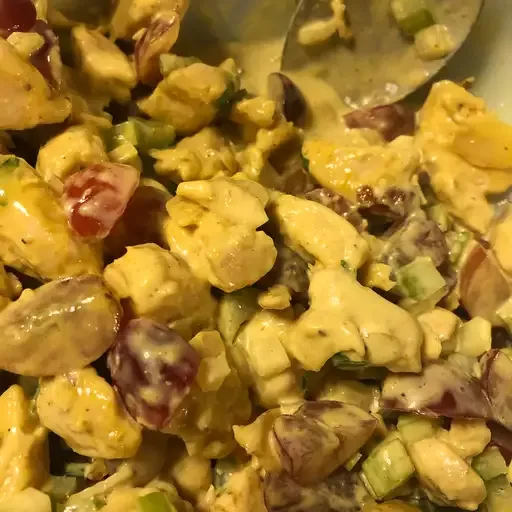 Curry Chicken Salad with Grapes