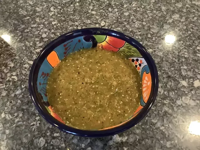 Roasted Tomatillo and Garlic Salsa