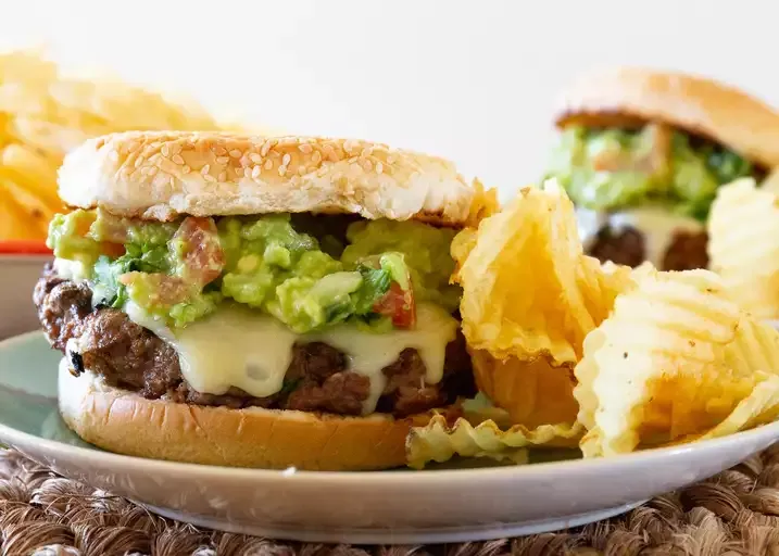 Guacamole Cilantro Lime Cheeseburger