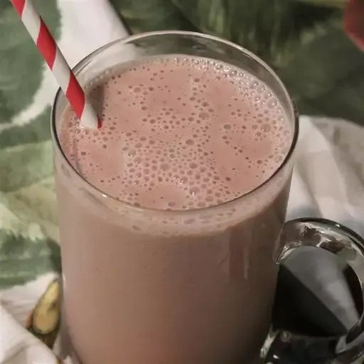 Chocolate, Strawberry, and Banana Smoothie