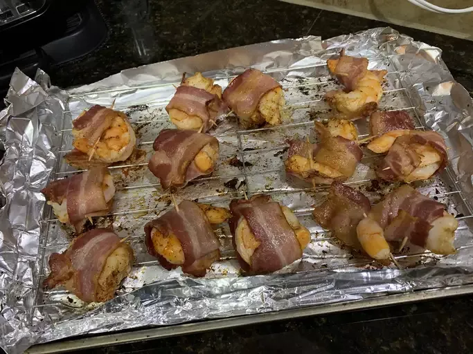 Bacon Wrapped Barbeque Shrimp