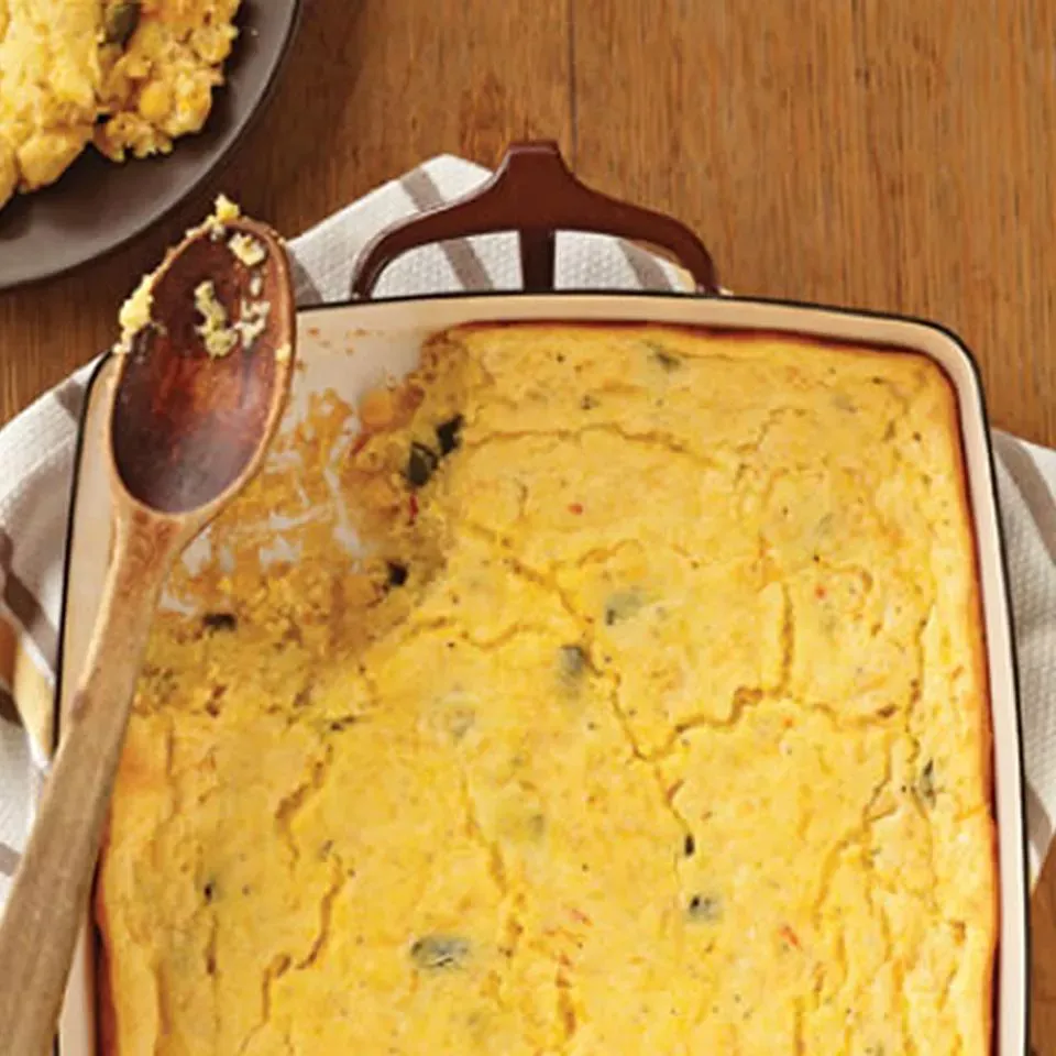 Corn and Poblano Spoon Bread