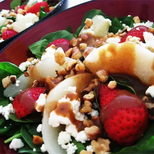 Strawberry, Spinach, and Pear Salad