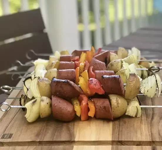 Grilled Turkey Sausage Kabobs