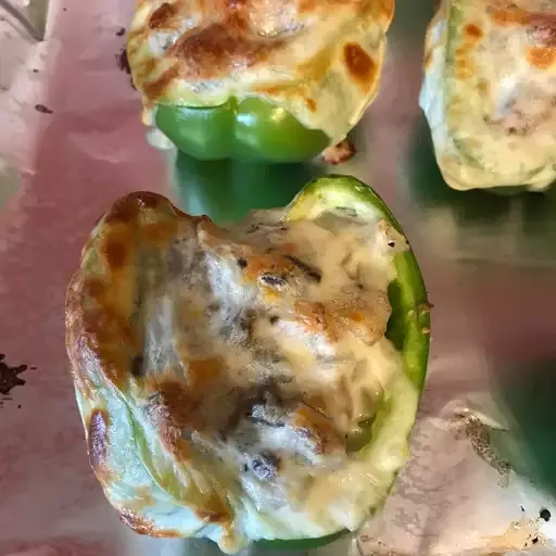 Philly Cheese Steak-Stuffed Bell Peppers