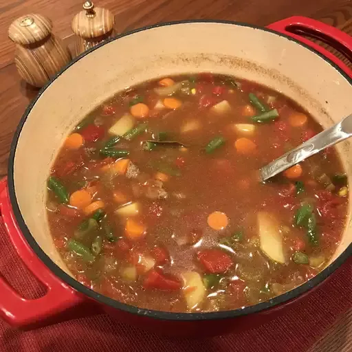 Dutch Oven Vegetable Beef Soup