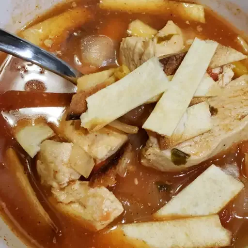 Healthier Slow-Cooker Chicken Tortilla Soup