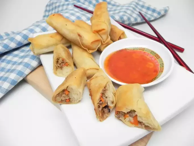 Mini Fried Shrimp Spring Rolls