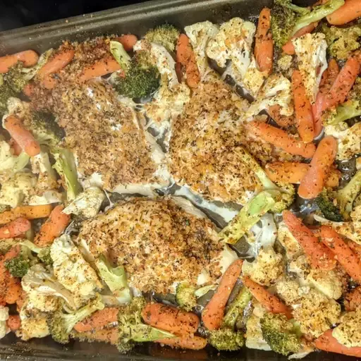 Baked Chicken Breasts and Vegetables