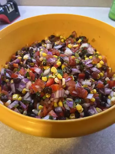 Heather's Cilantro, Black Bean, and Corn Salsa