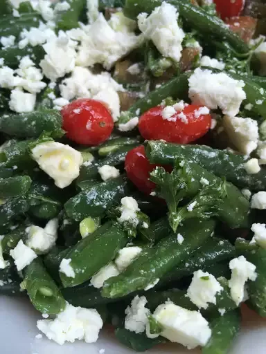 Greek Green Bean Salad with Feta and Tomatoes