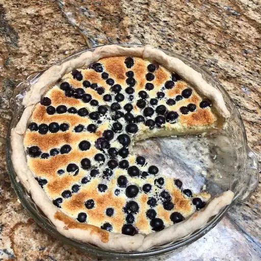 Lemon Blueberry Custard Pie