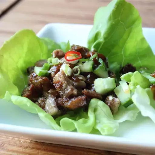 Easy "Peking Duck" Lettuce Cups