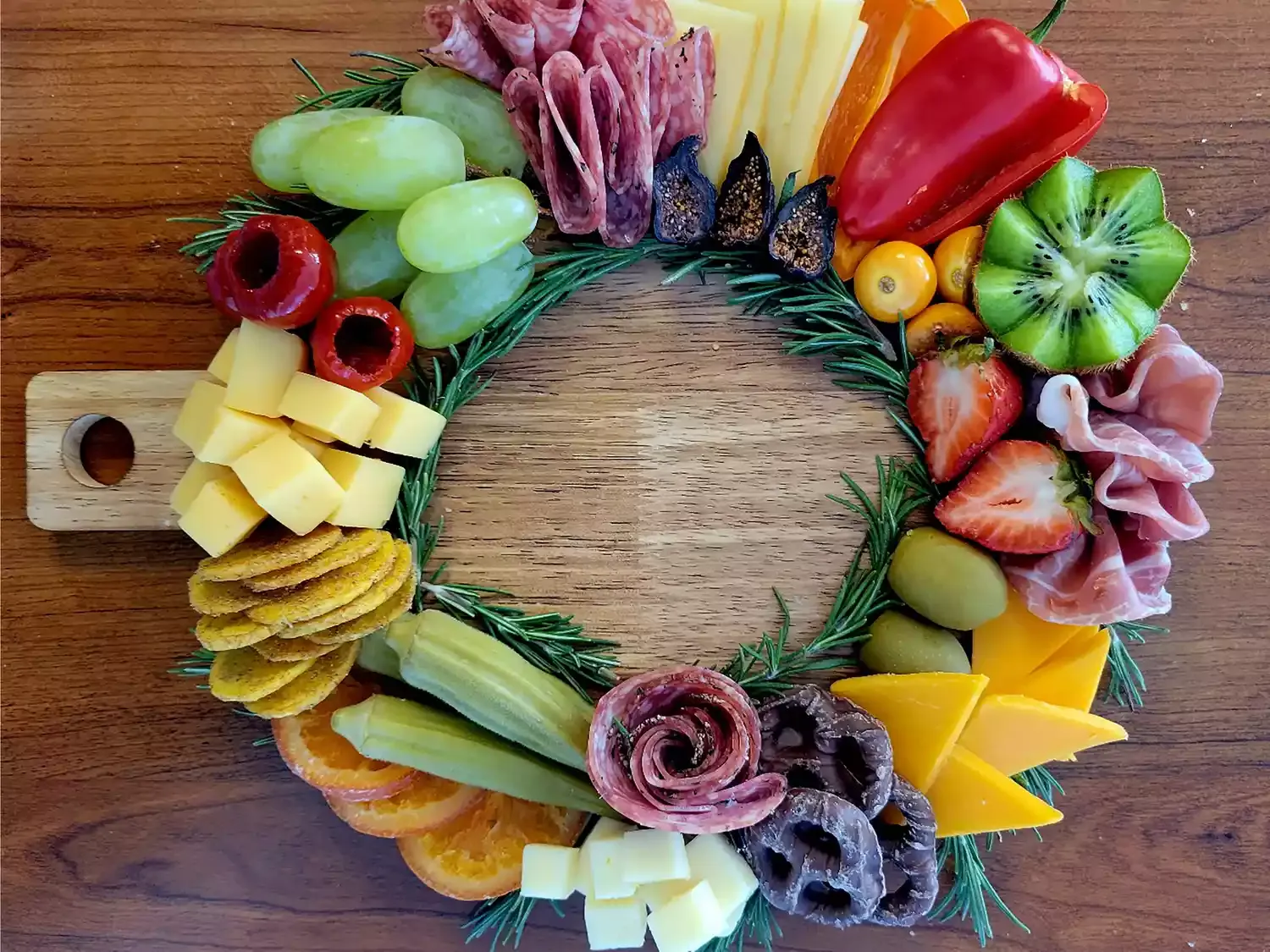 Christmas Wreath Charcuterie Board