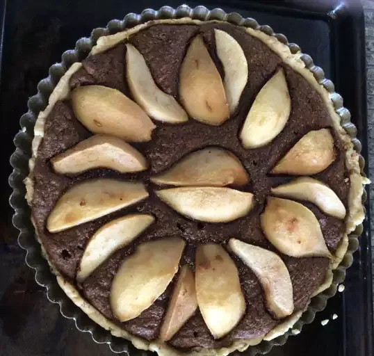 Pear and Chocolate Tart