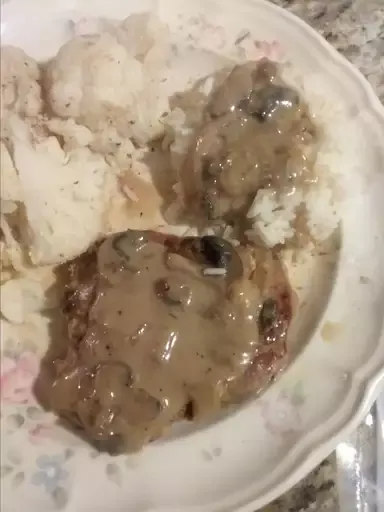 Pork Chops in a Mushroom Wine Sauce