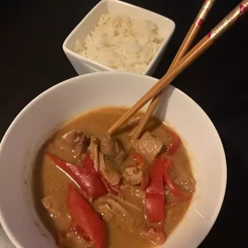 Slow Cooker Thai Pork with Peppers