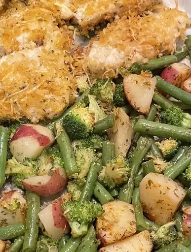 Sheet Pan Parmesan Chicken and Veggies