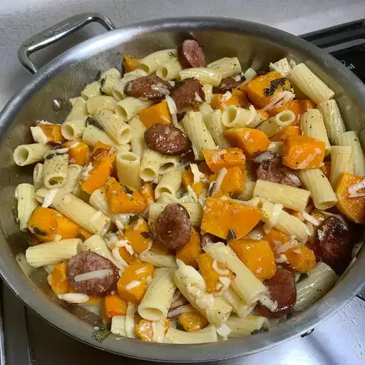 Smoked Sausage and Butternut Squash Pasta