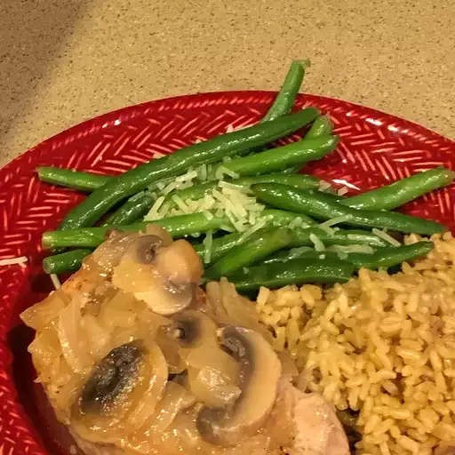 Pork Chops in a Mushroom Wine Sauce