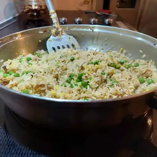 Fried Rice with Bacon and Sriracha