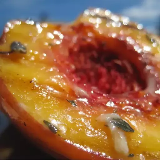 Quick Savory Grilled Peaches