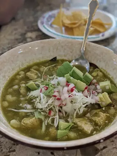 Instant Pot Chicken Posole Verde