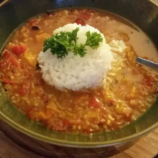 Rainbow Roasted Pepper Soup