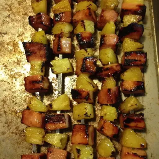 Ham and Pineapple Kabobs