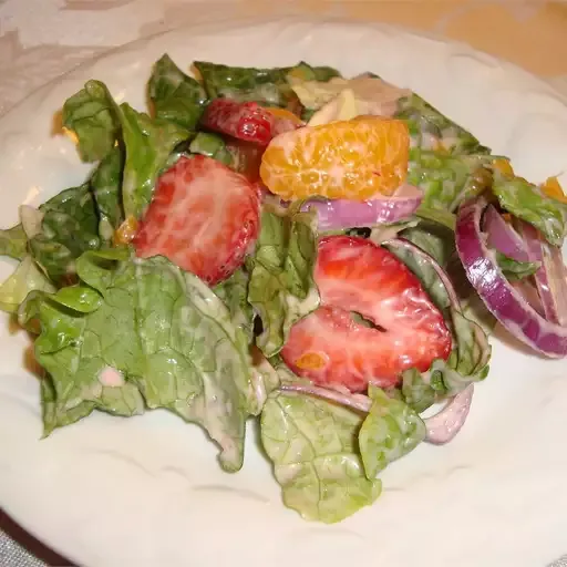 Strawberry Romaine Summer Salad