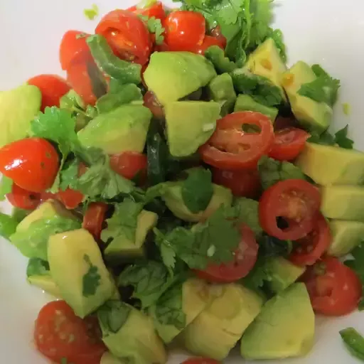 Cilantro, Avocado, Tomato, and Feta Salad