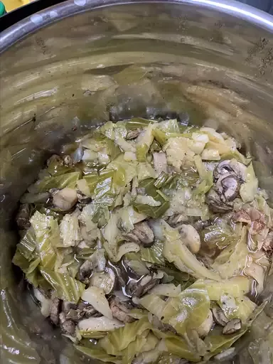 Savoy Cabbage and Mushrooms