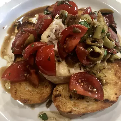 Chef John's Grilled Swordfish Bruschetta