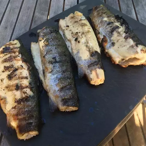 Foil Barbecued Trout with Wine