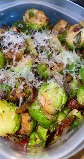 Sautéed Brussels Sprouts with Bacon and Onions