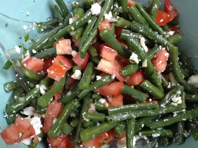 Greek Green Bean Salad with Feta and Tomatoes