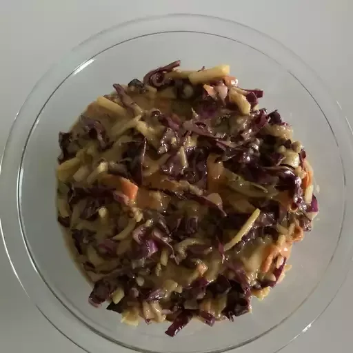 Purple Apple Slaw with Peanut Butter Dressing