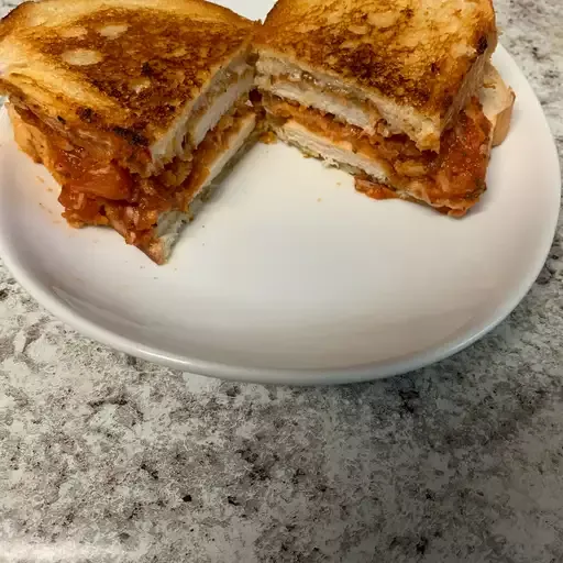 Lazy Chicken Parmesan Grilled Cheese