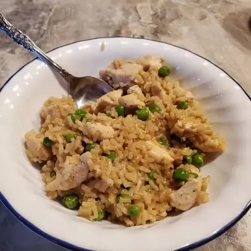 Garlic Chicken Fried Brown Rice