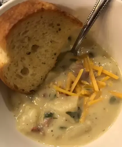 Potato, Leek, and Spinach Soup